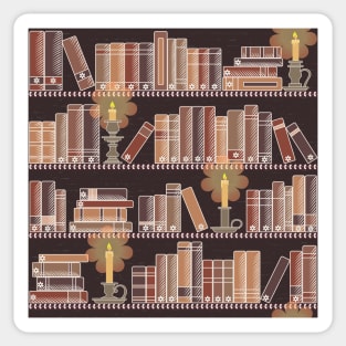 Dark Academia - Old Candlelit Library Sticker